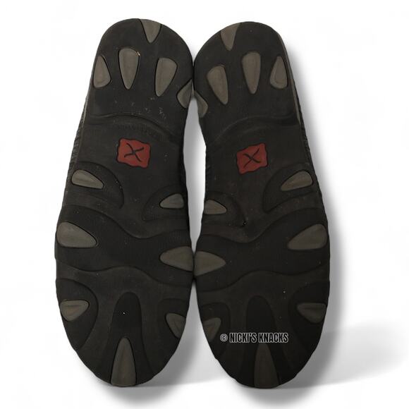 Twisted X Womens Charcoal Distressed Leather Driving Moccasins Slip On Size 8.5 - Picture 8 of 10